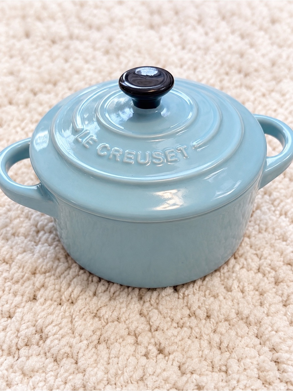 Le Creuset Mini Round Dutch Oven in Powder Blue